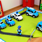 Robocar Poli Rescue Operation Play**

Prompt: Children playing a rescue game indoors with Robocar Poli toys, using blankets and chairs to create a rescue scene. Focus on teamwork and problem-solving.

**