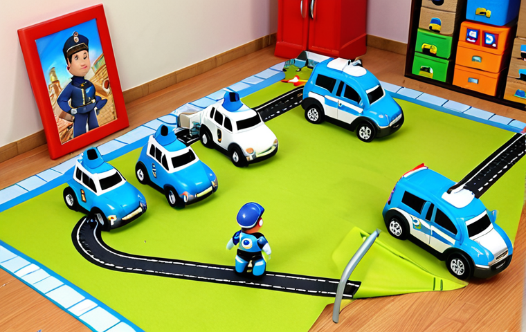 Robocar Poli Rescue Operation Play**
Prompt: Children playing a rescue game indoors with Robocar Poli toys, using blankets and chairs to create a rescue scene. Focus on teamwork and problem-solving.
**