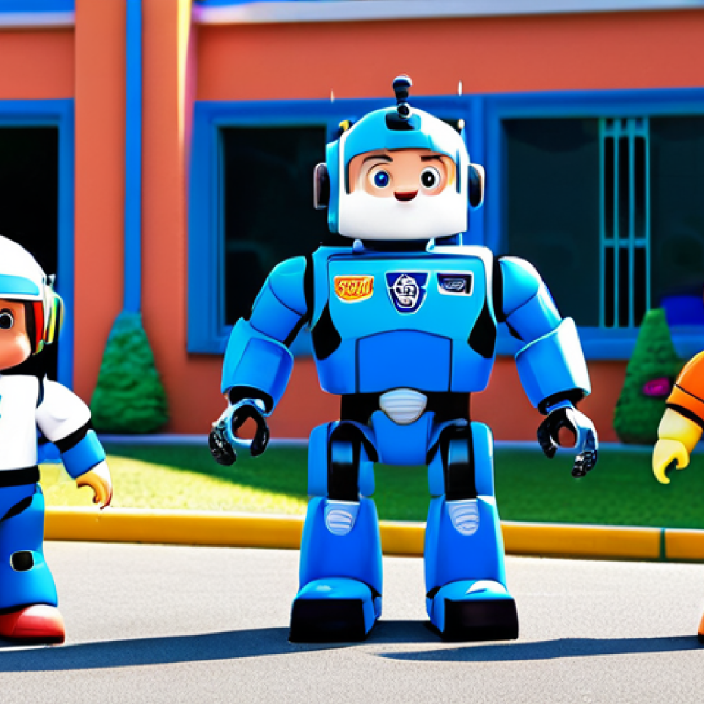 로보카폴리와 소셜미디어 - **

"A bright and colorful scene featuring Robocar Poli and his rescue team friends (Amber, Roy, Hel...