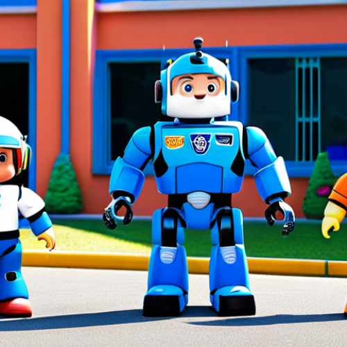 로보카폴리와 소셜미디어 - **

"A bright and colorful scene featuring Robocar Poli and his rescue team friends (Amber, Roy, Hel...