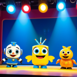 로보카폴리 어린이 인형극 - **Image Prompt 1: Enchanted Audience at the Robocar Poli Puppet Show**
    "A vibrant, eye-level sho...