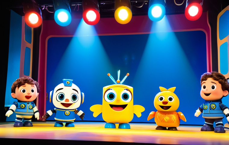 로보카폴리 어린이 인형극 - **Image Prompt 1: Enchanted Audience at the Robocar Poli Puppet Show**
"A vibrant, eye-level sho...