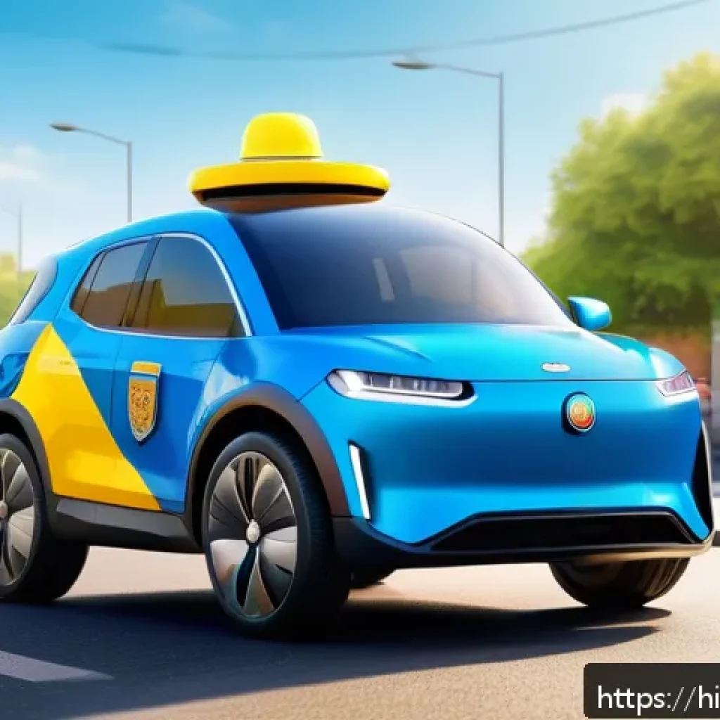로보카폴리 초기 스케치 - A vibrant and friendly robotic police car character designed for children, featuring bright blue and...